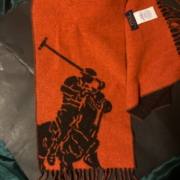 POLO RALPH LAUREN WOOL SCARF - Picture 1 of 1